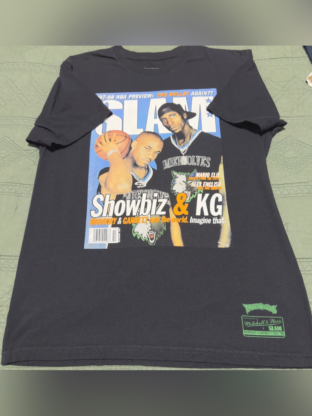 Mitchell & Ness SLAM Marbury Garnett T-Shirt Timberwolves Mens Medium